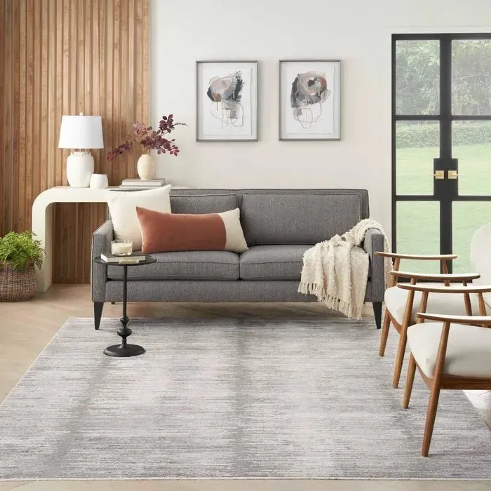 Abstract Hues ABH03 Grey/White Rug