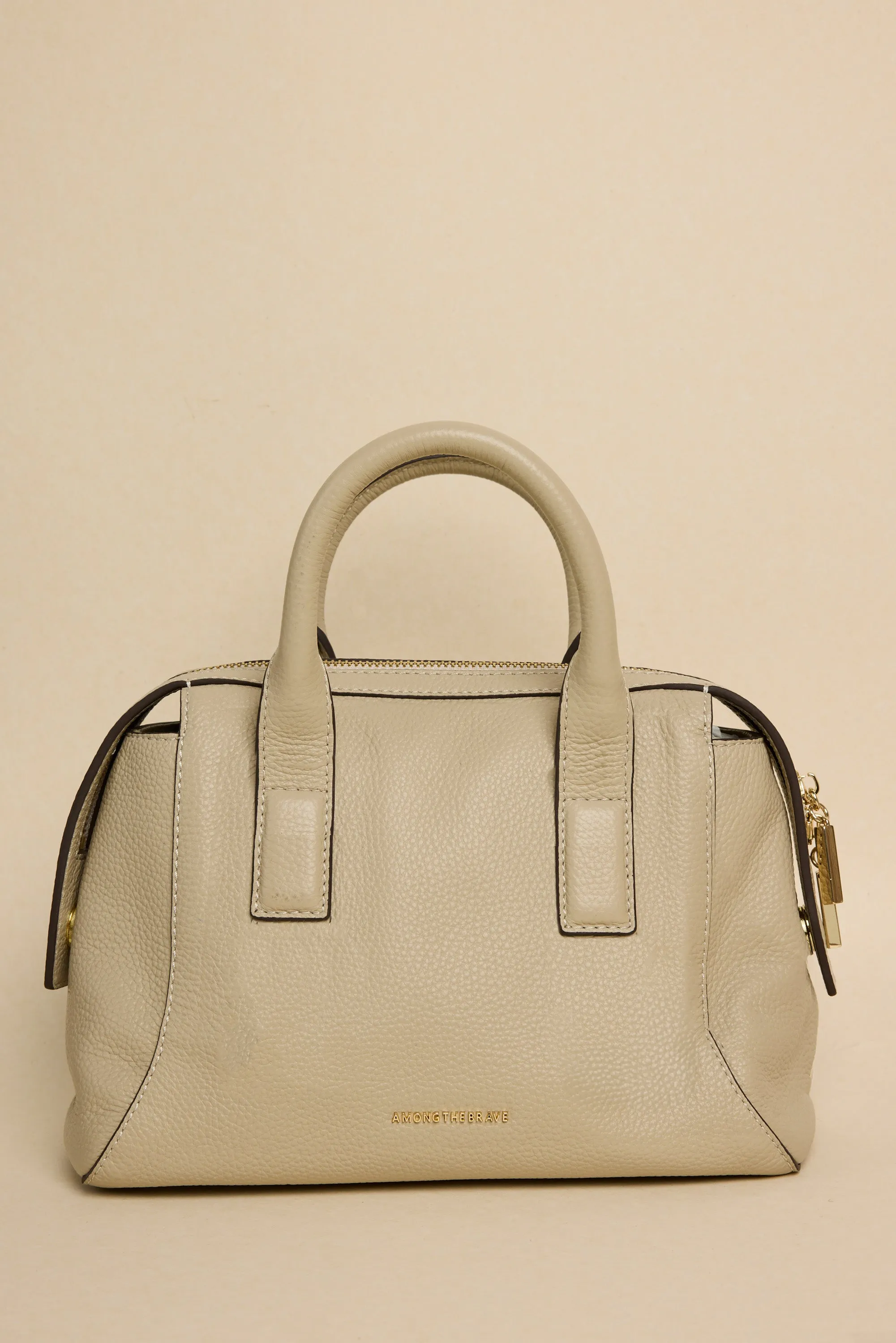 Amalfi Stone Leather Double Handle Shoulder Bag