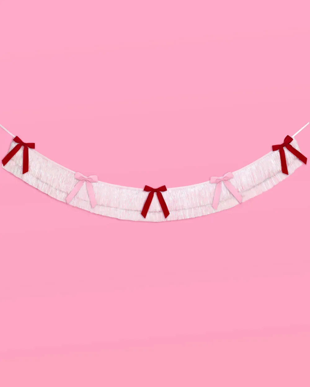 Bow Bliss Banner - layered fringe   velvet bows