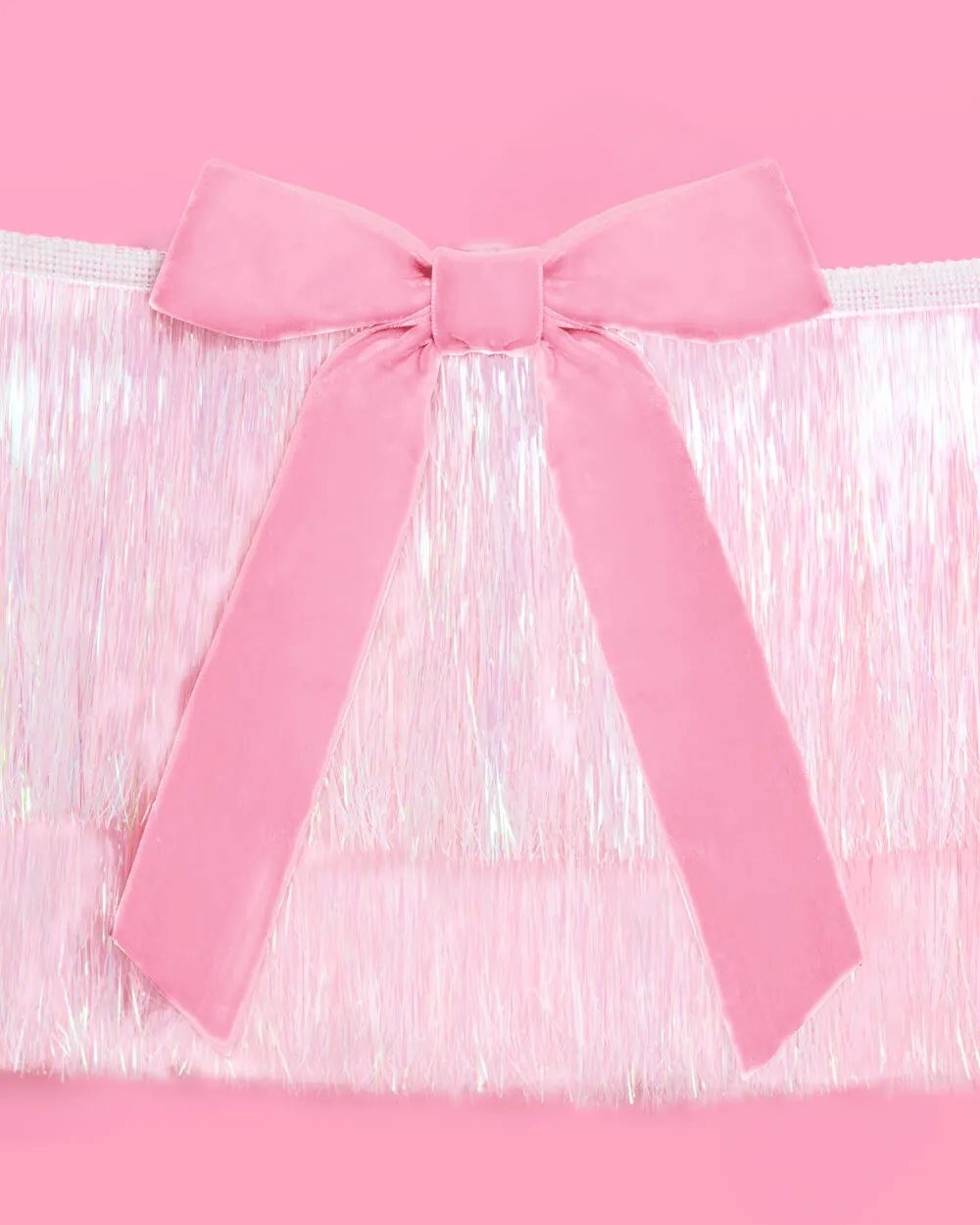 Bow Bliss Banner - layered fringe   velvet bows