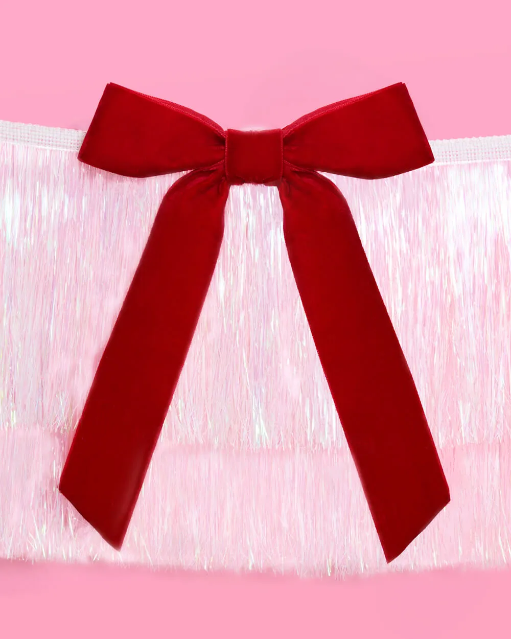 Bow Bliss Banner - layered fringe   velvet bows