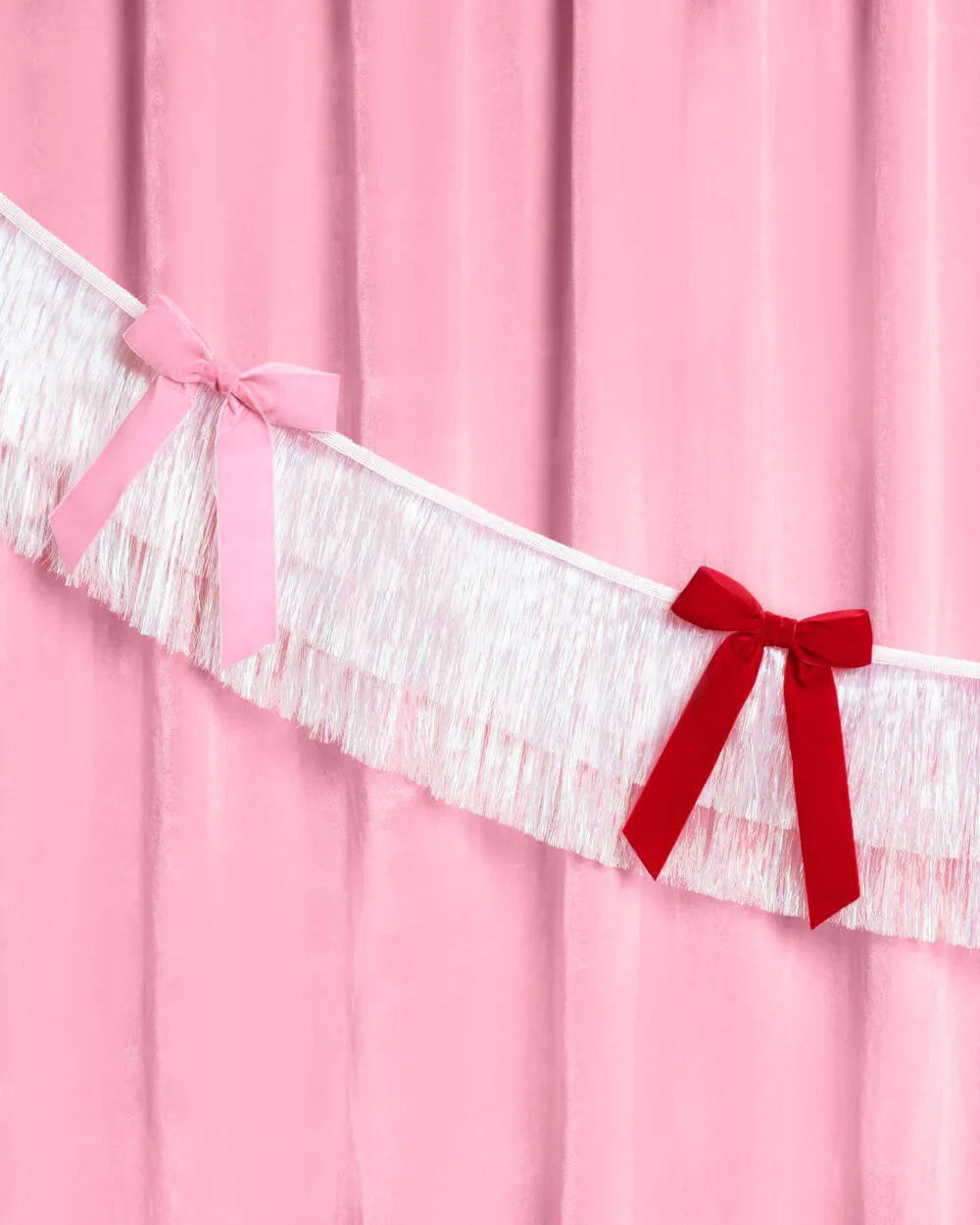 Bow Bliss Banner - layered fringe   velvet bows