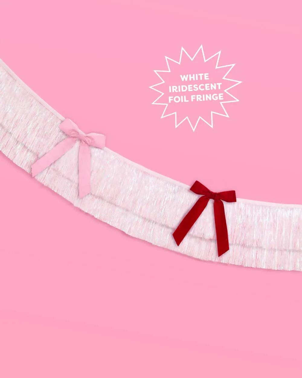Bow Bliss Banner - layered fringe   velvet bows
