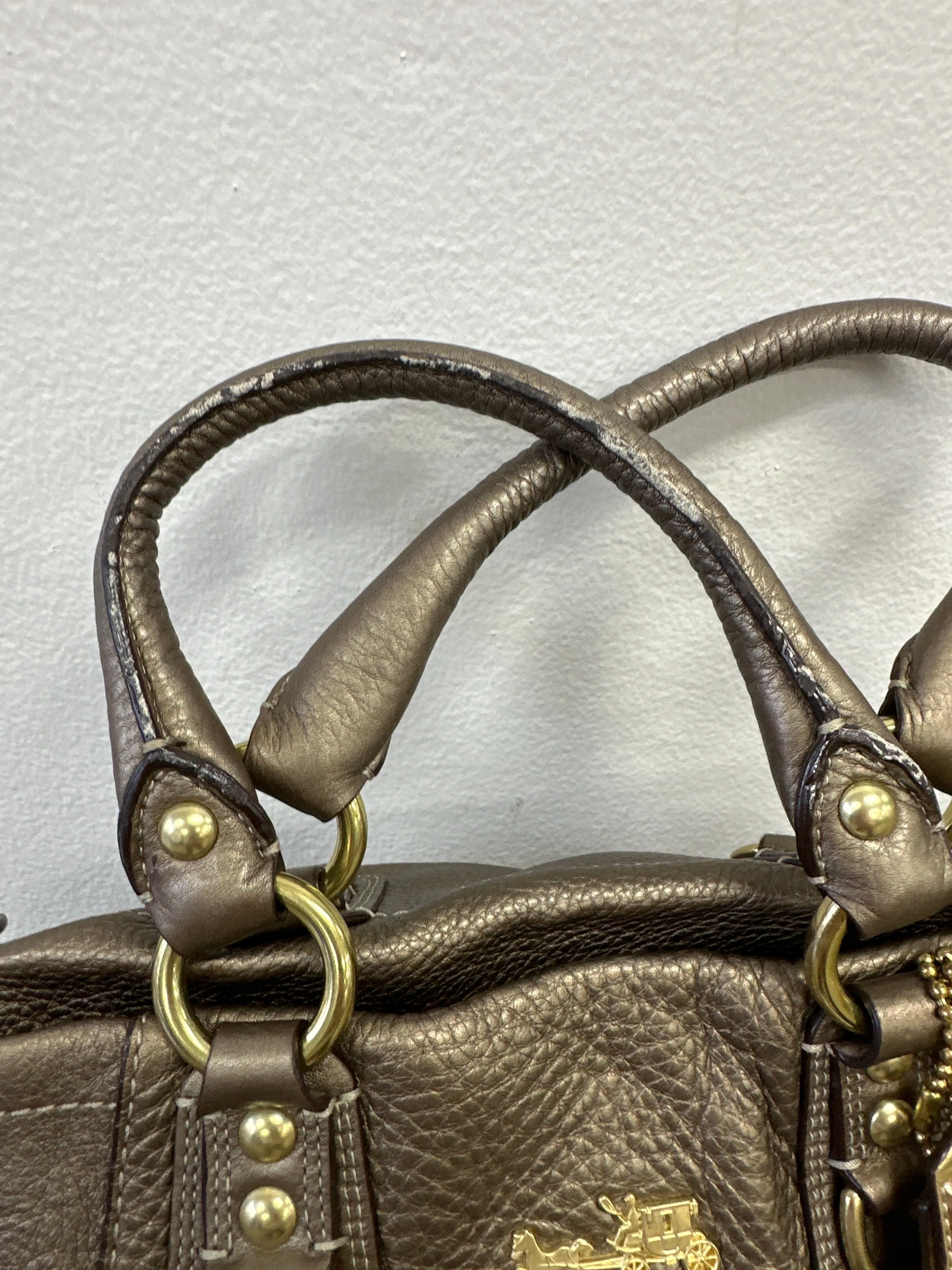 Bronze Leather Crossbody Bag