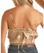 BW20T03898 - Rock&Roll Denim Women's Bandana Print Top