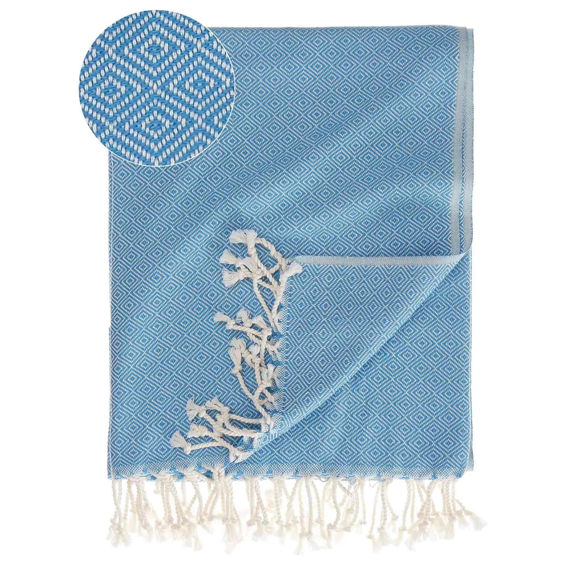 Cesme Hammam Towel [Light blue/White]