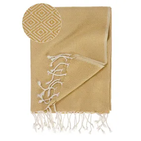 Cesme Hammam Towel [Mustard/White]