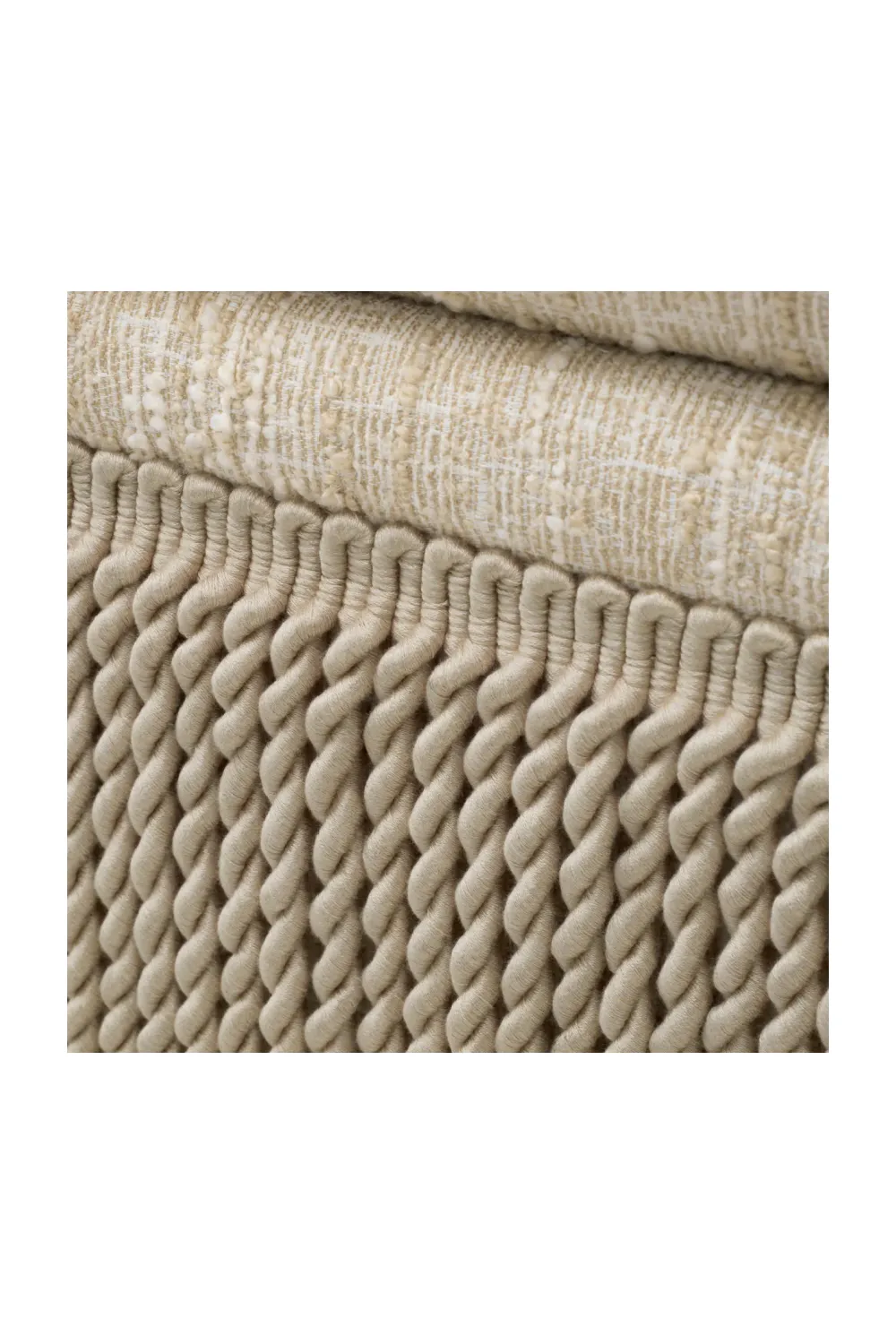 Cream Boucle Tufted Fringe Stool | Eichholtz Dorantes