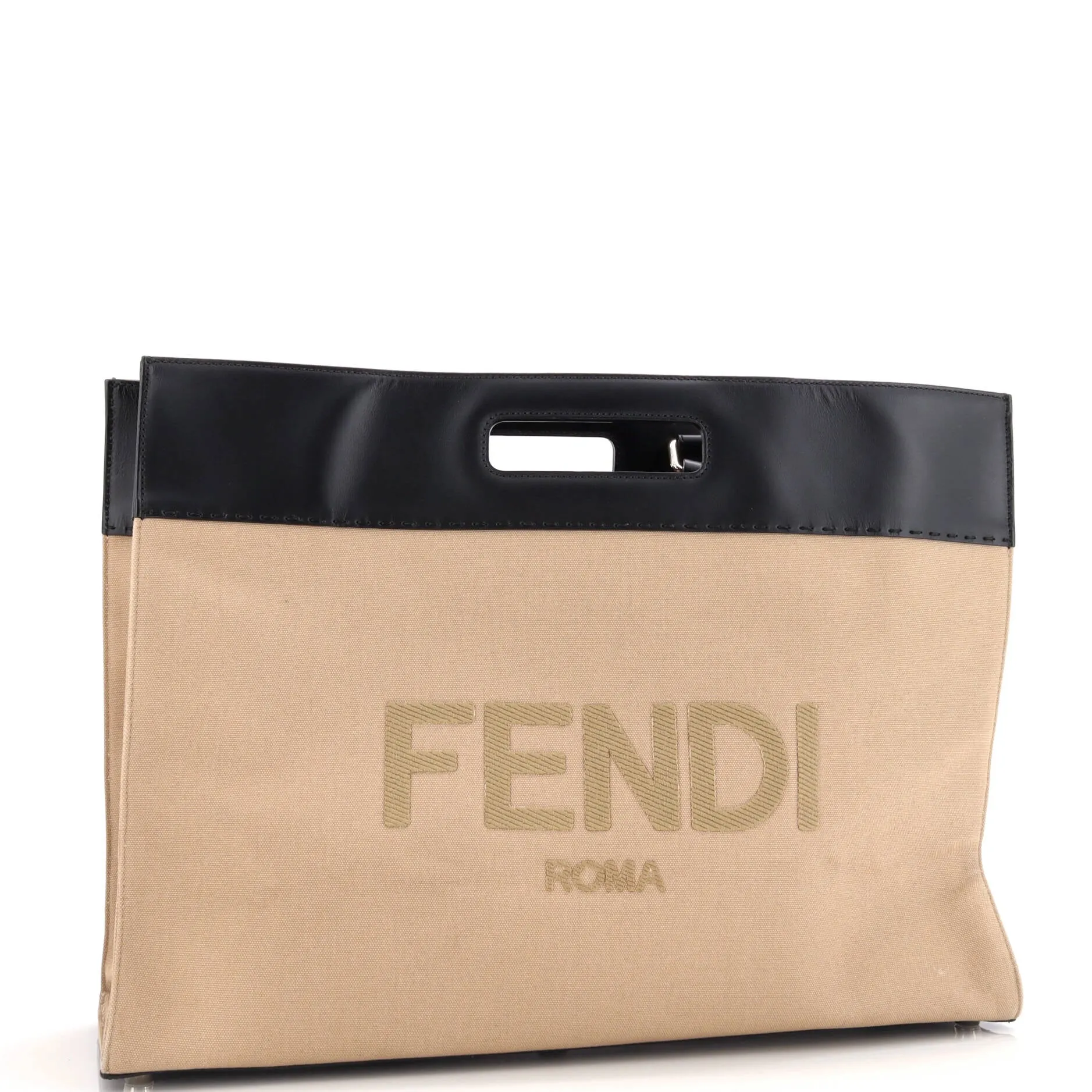 Cut Out Handle Shopper Tote Canvas Large