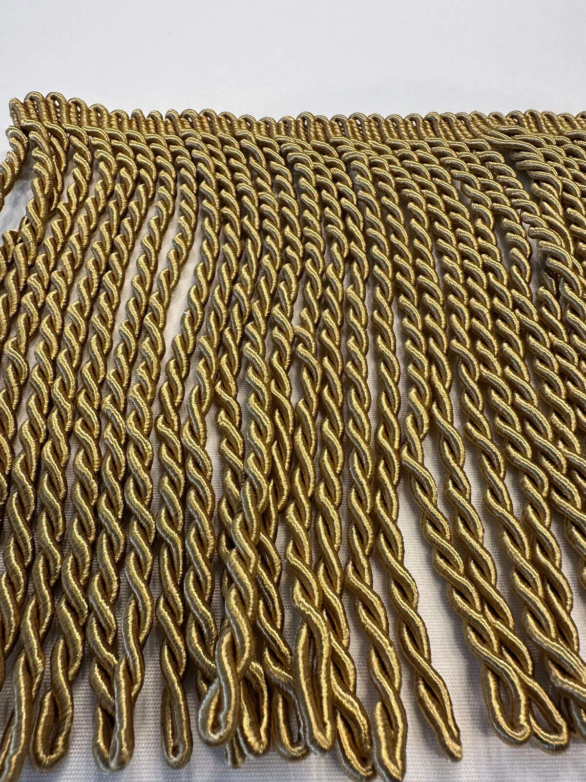 Dark Antique Gold 9'' Bullion Fringe Trim By The Yard