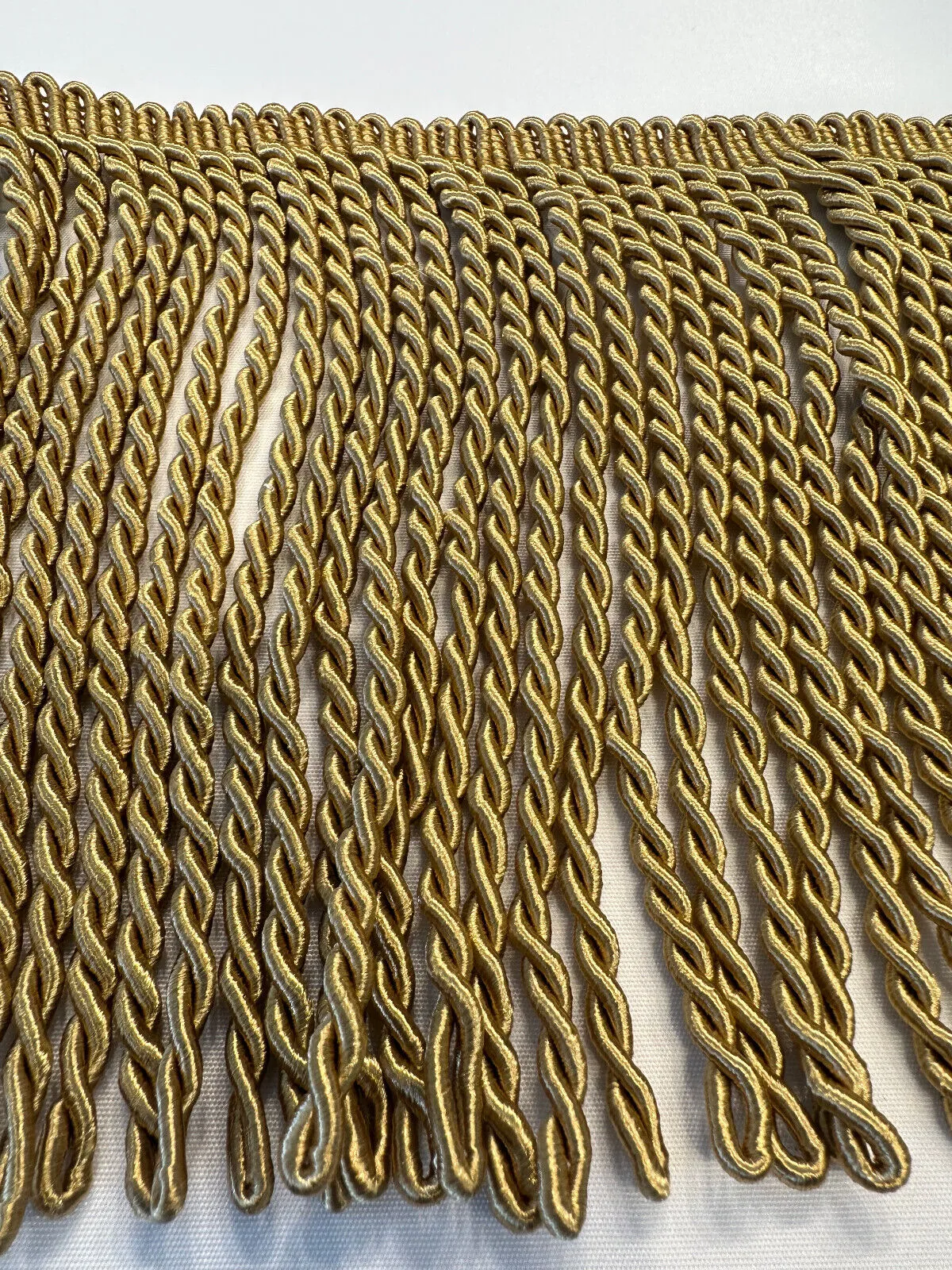 Dark Antique Gold 9'' Bullion Fringe Trim By The Yard