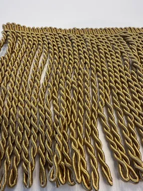 Dark Antique Gold 9'' Bullion Fringe Trim By The Yard