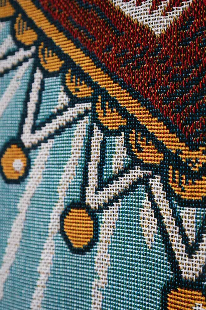 Denim & Bone Blue Loved Woven Cotton Throw