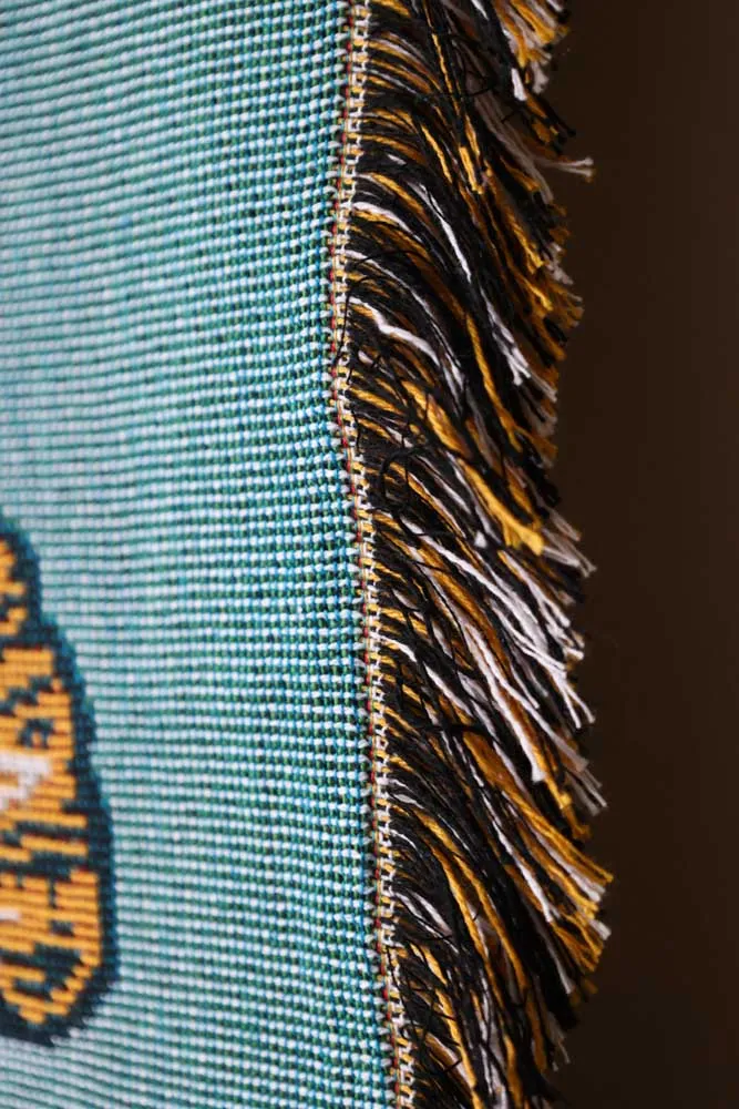 Denim & Bone Blue Loved Woven Cotton Throw