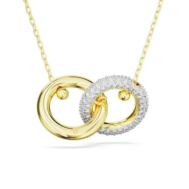 Dextera Interlocking loop White, Gold-tone plated Pendant 5668820