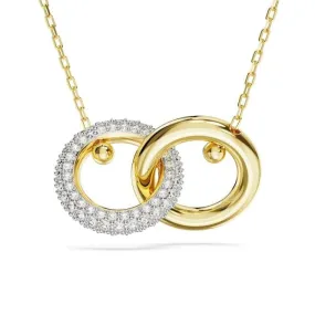 Dextera Interlocking loop White, Gold-tone plated Pendant 5668820