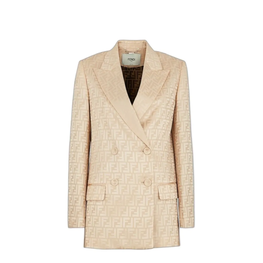FENDI Elegant Crepe Satin Jacquard Jacket for Women - Fall/Winter 2025