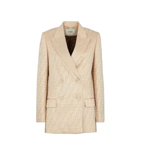 FENDI Elegant Crepe Satin Jacquard Jacket for Women - Fall/Winter 2025