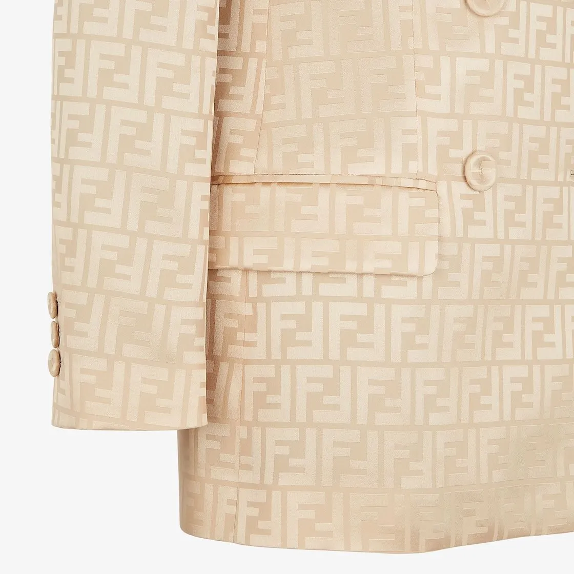 FENDI Elegant Crepe Satin Jacquard Jacket for Women - Fall/Winter 2025