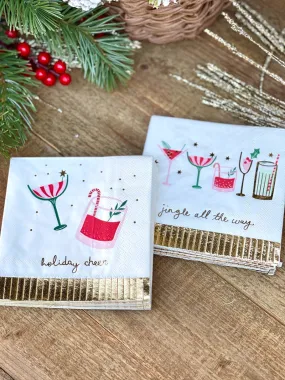 Festive Flair Gold Foil Cocktail Napkins