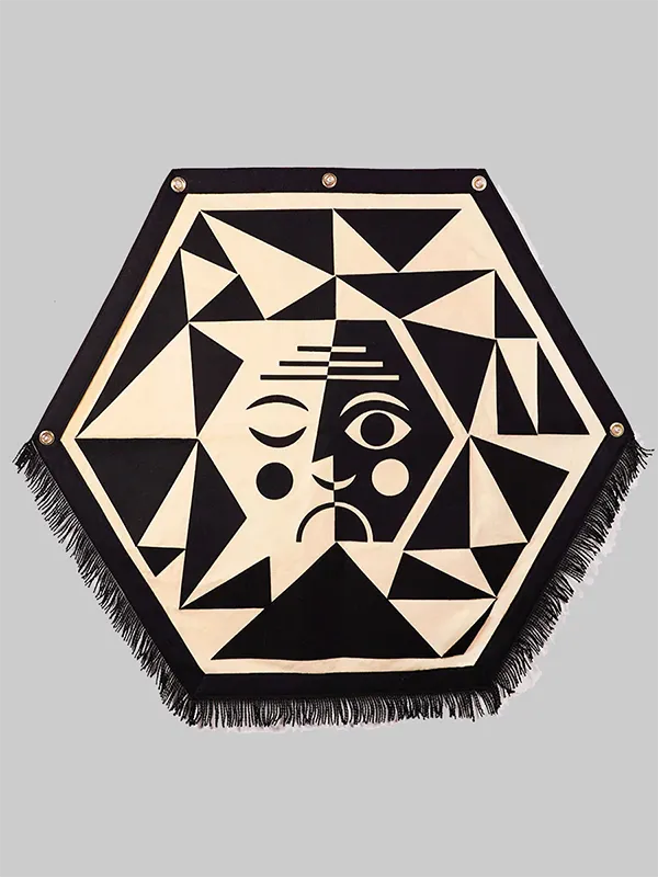 Geometric Winking Sun Banner