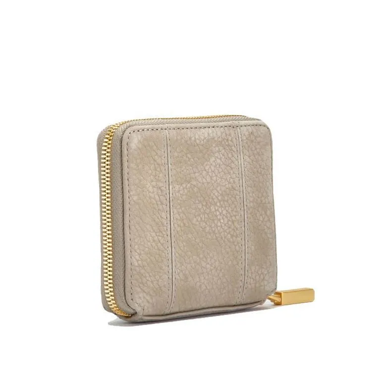 Hammitt 5 North Compact Leather Wallet grey natural/brushed gold