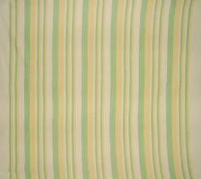 Heavy Cotton Ribbed Bedspread  98" x 88" Full Green & Yellow on Beige