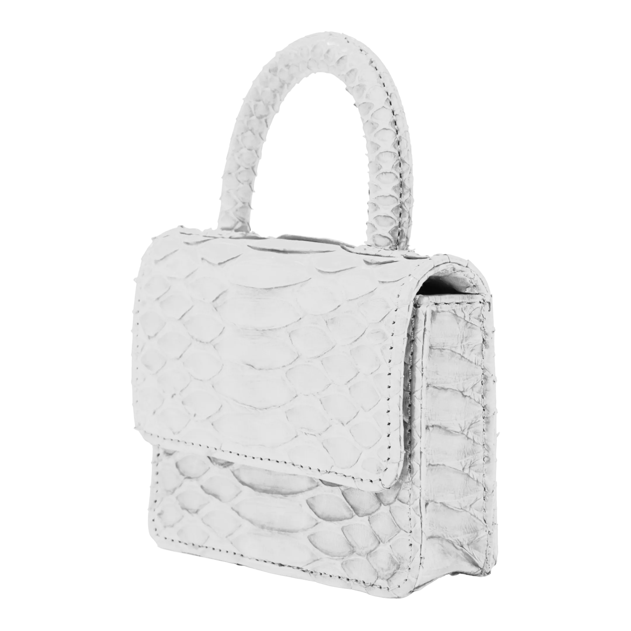 ITSY BITSY MICRO MINI WHITE TOP HANDLE BAG
