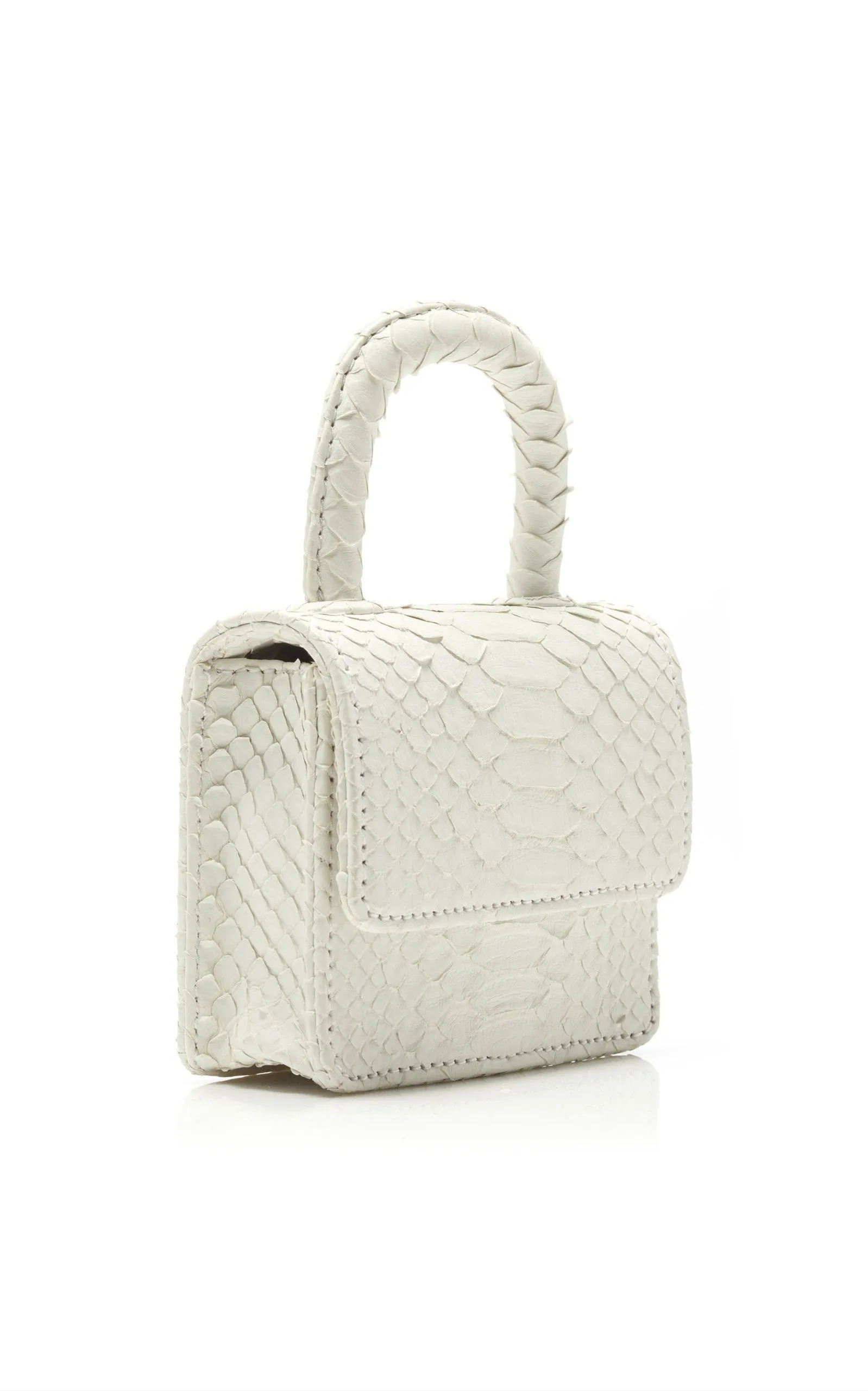 ITSY BITSY MICRO MINI WHITE TOP HANDLE BAG