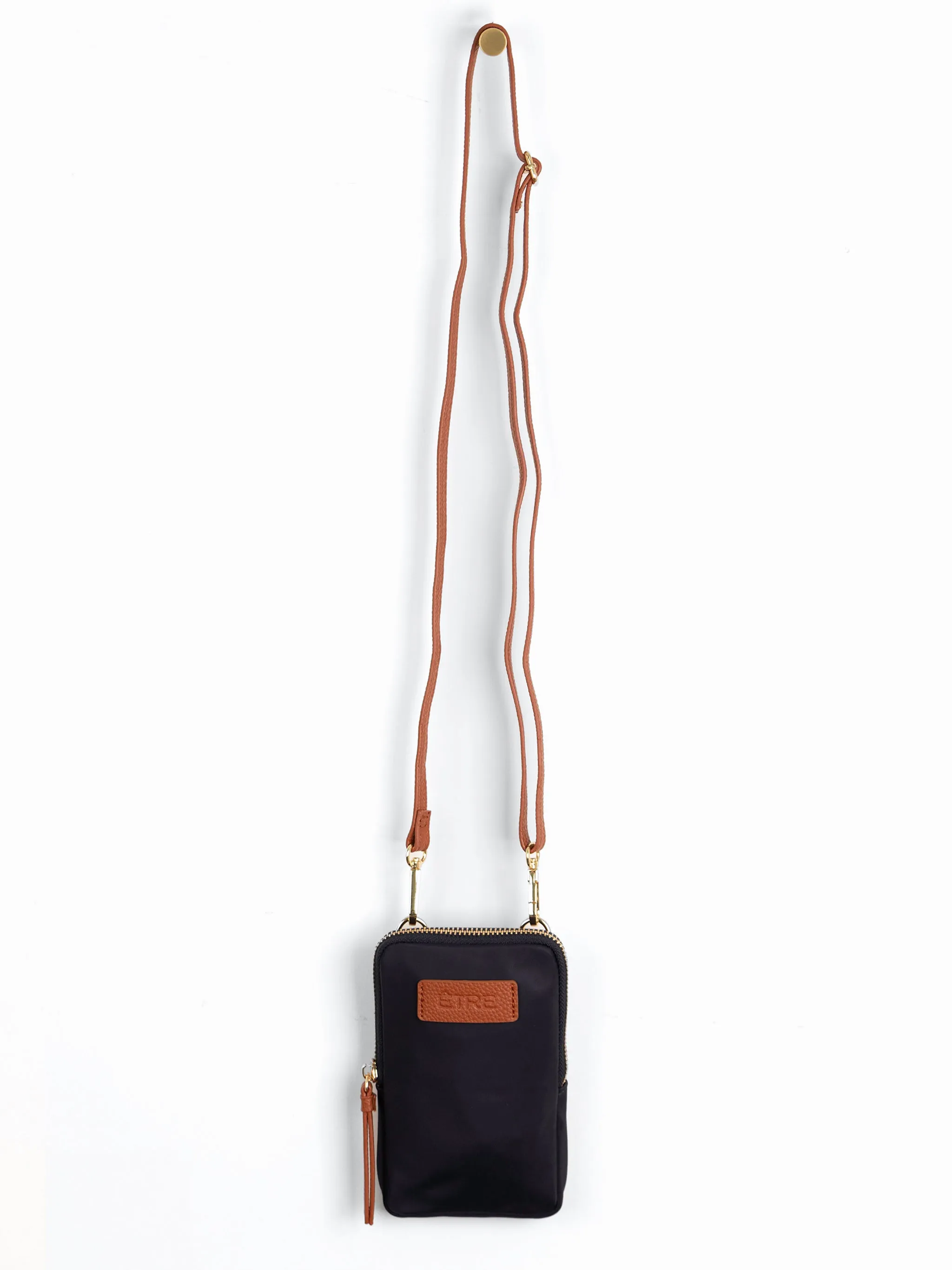 Ivy Crossbody Phone Bag - Navy Blue, Nylon/PU