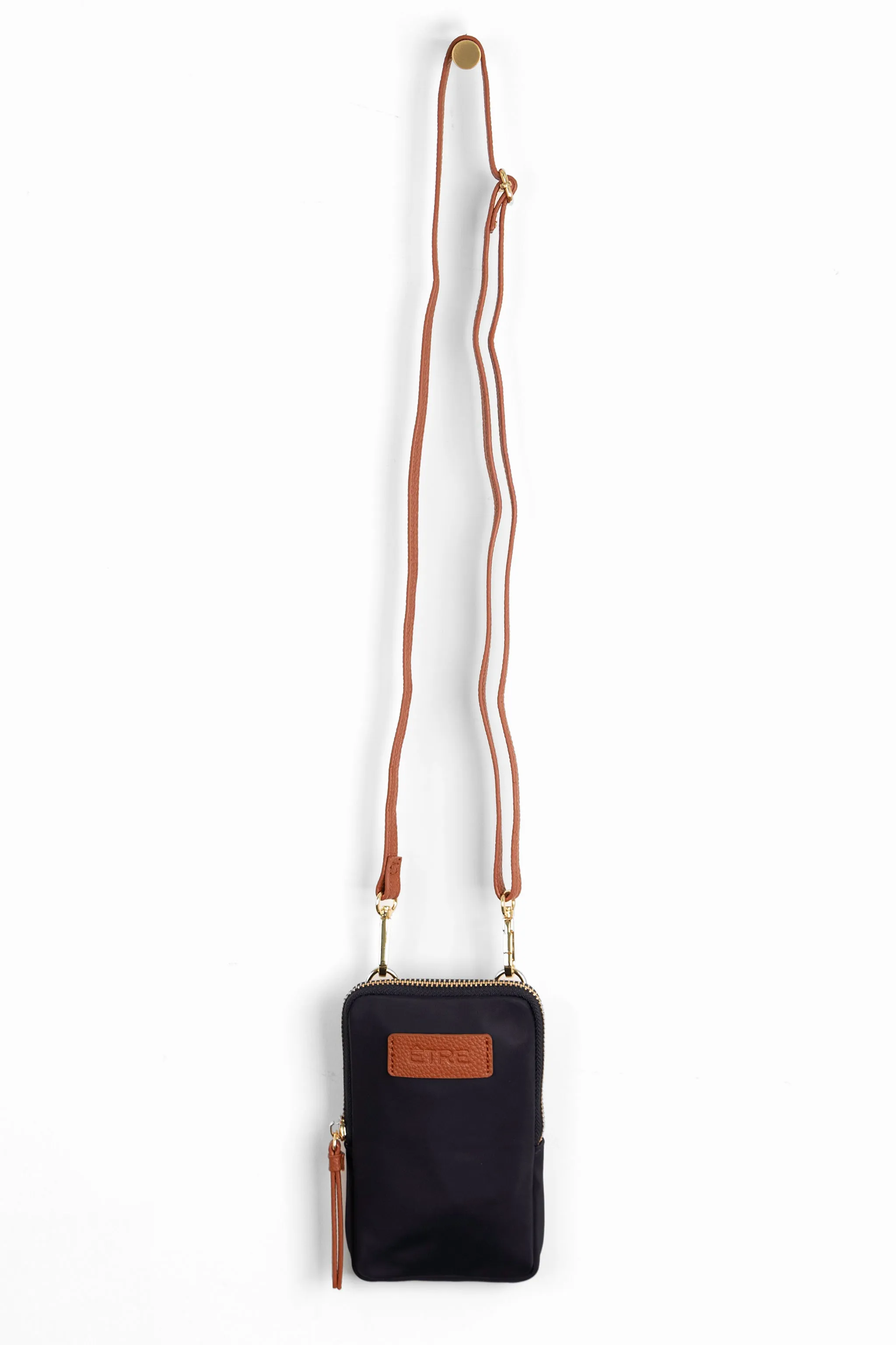 Ivy Crossbody Phone Bag - Navy Blue, Nylon/PU
