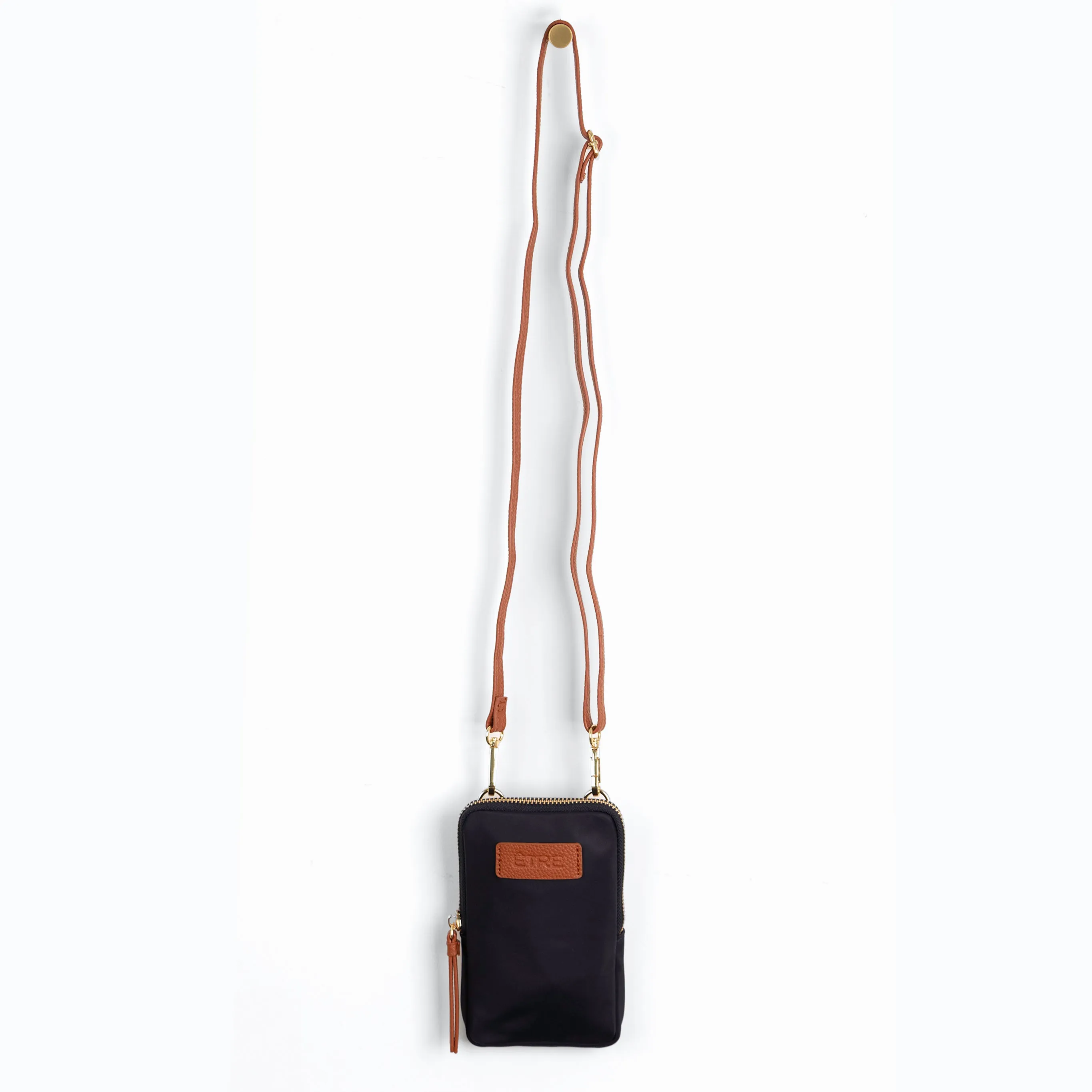 Ivy Crossbody Phone Bag - Navy Blue, Nylon/PU