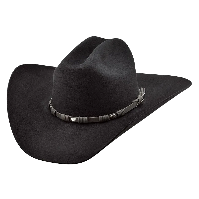 Justin Bent Rail 6X Townes Black Felt Cowboy Hat JF0657TOWN44-BLK
