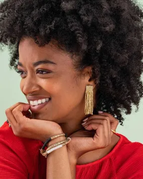 Marilyn Gold Fringe Earrings