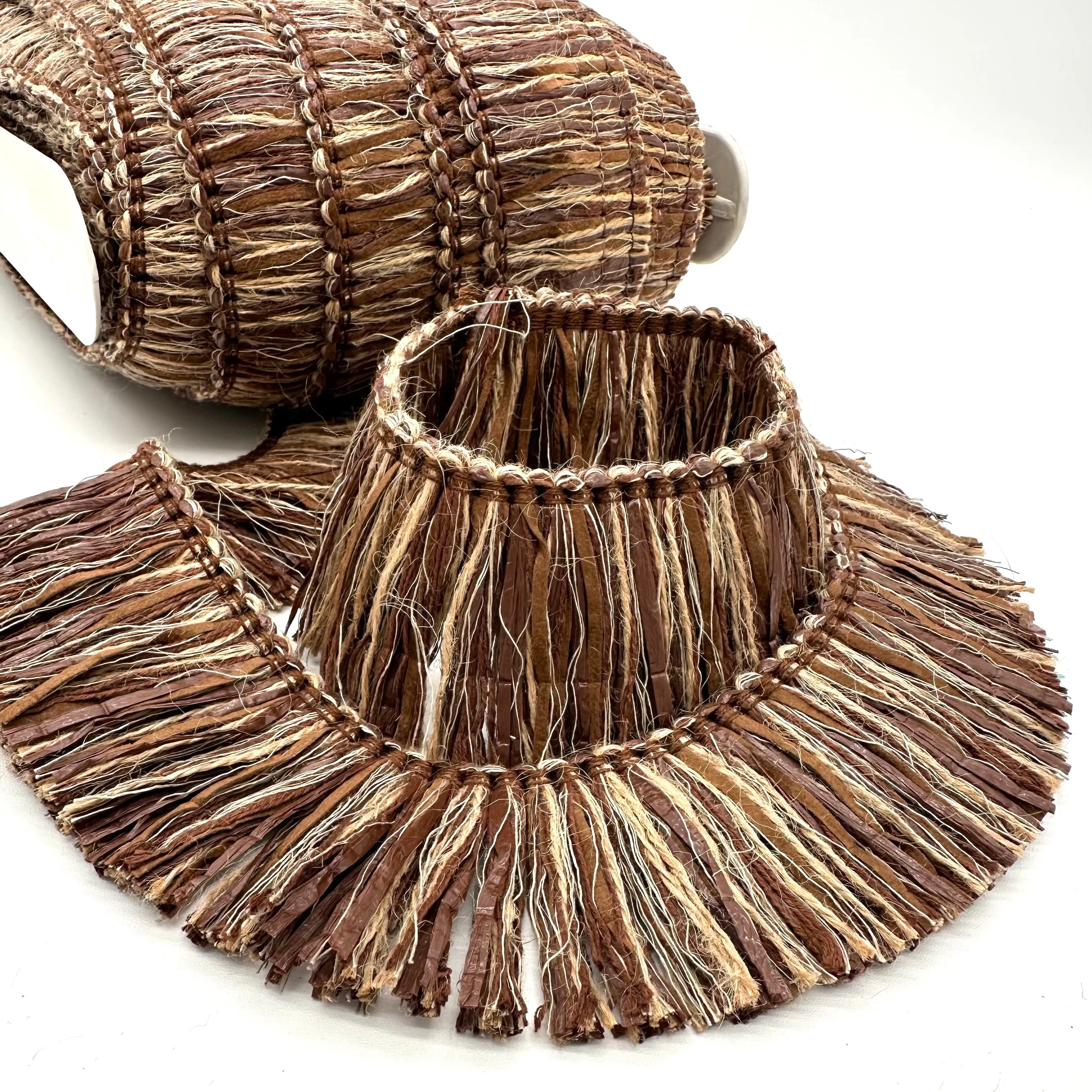 Mohave brown & beige  High Quality Decorative Brush Fringe Trim by the yard
