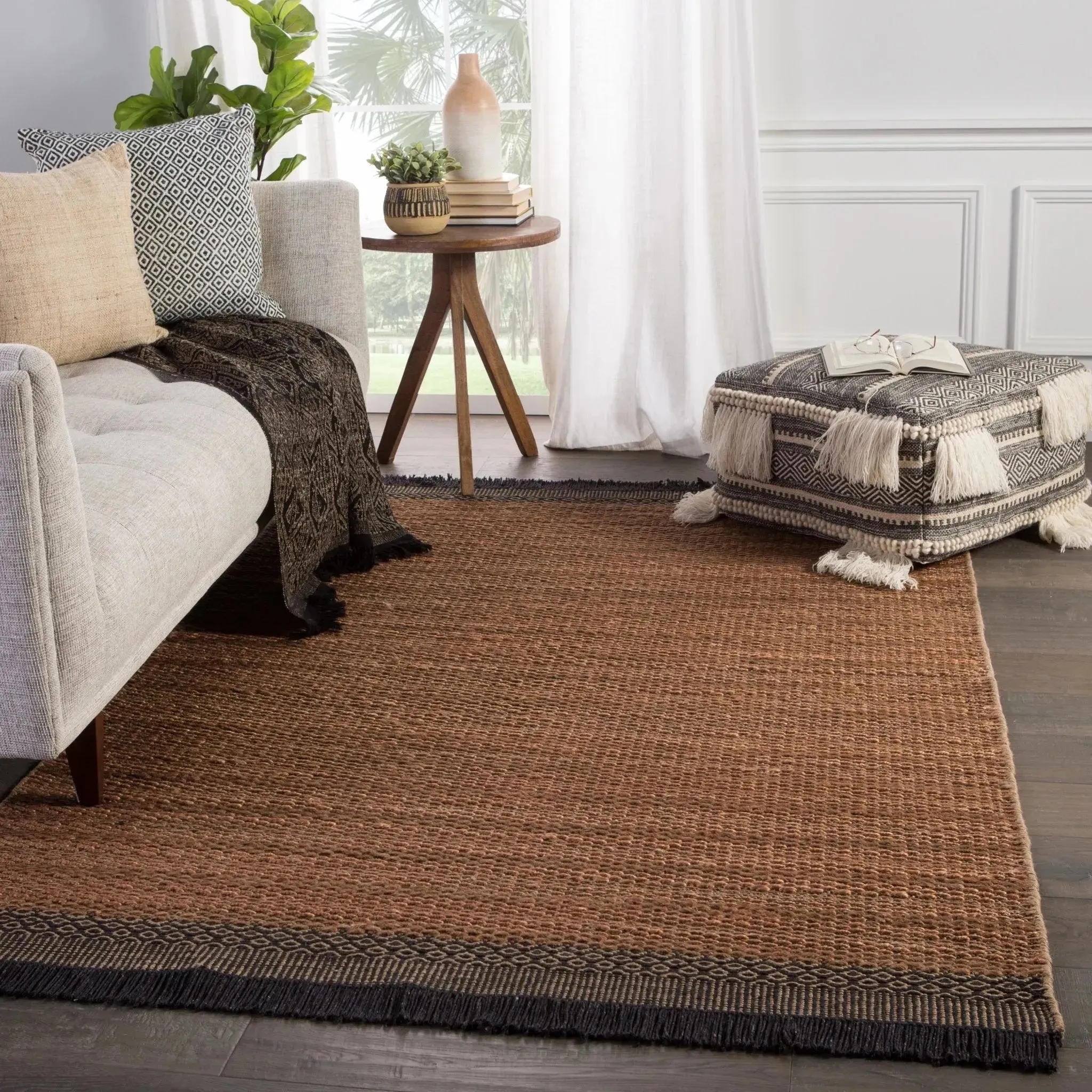 Mosaic MOS01 Tan/Black Rug