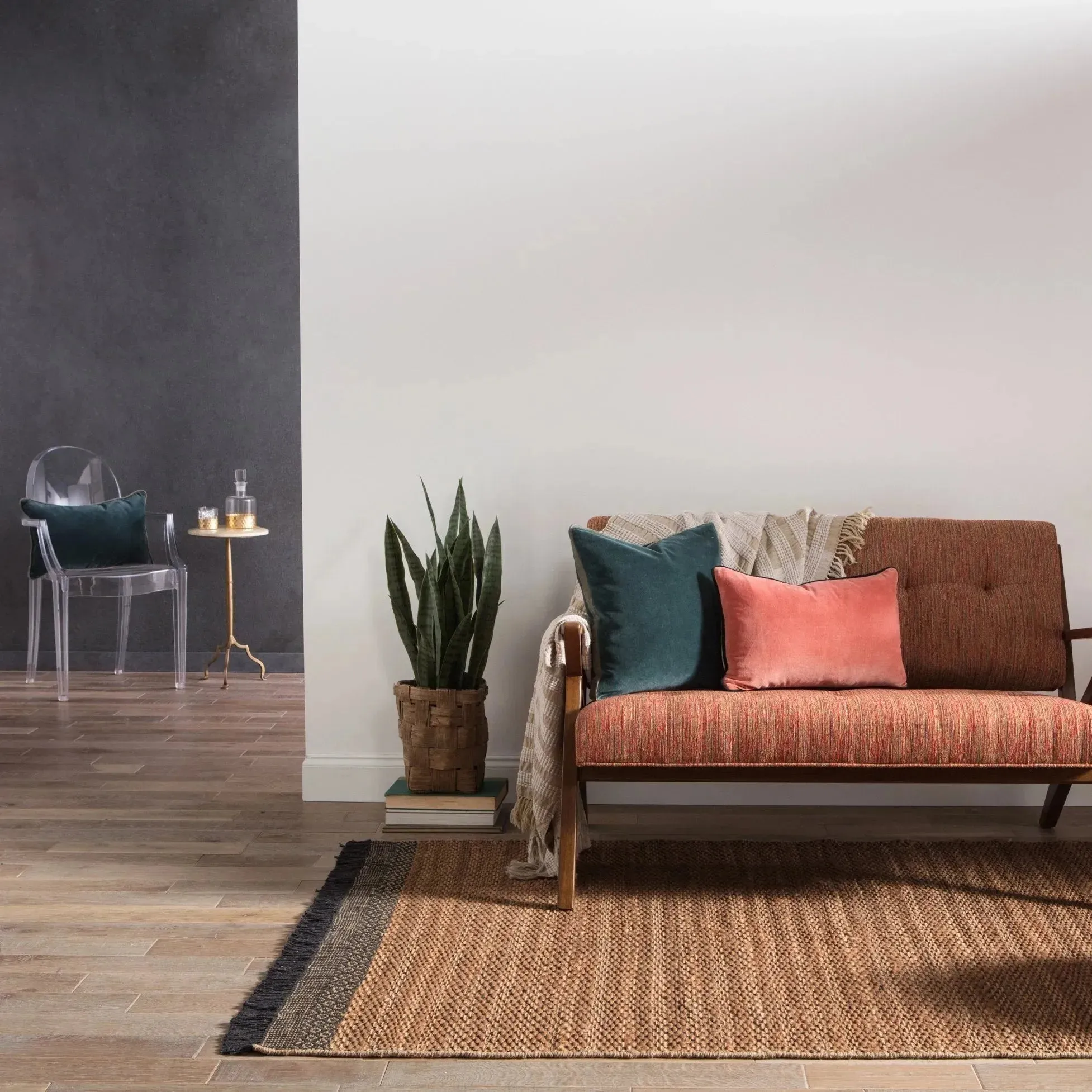 Mosaic MOS01 Tan/Black Rug
