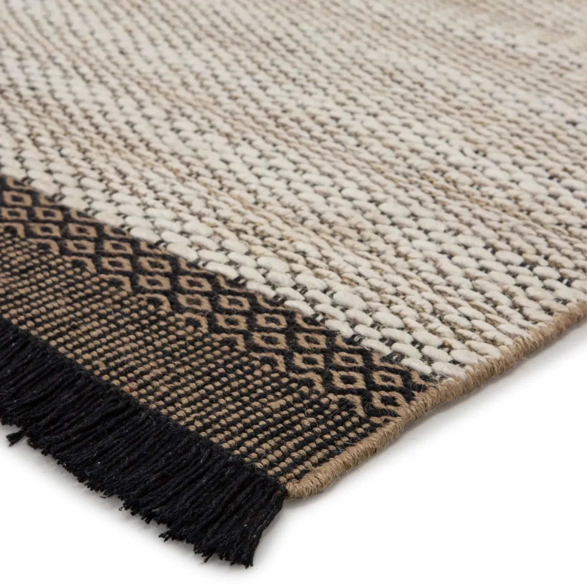 Mosaic MOS02 Ivory/Black Rug