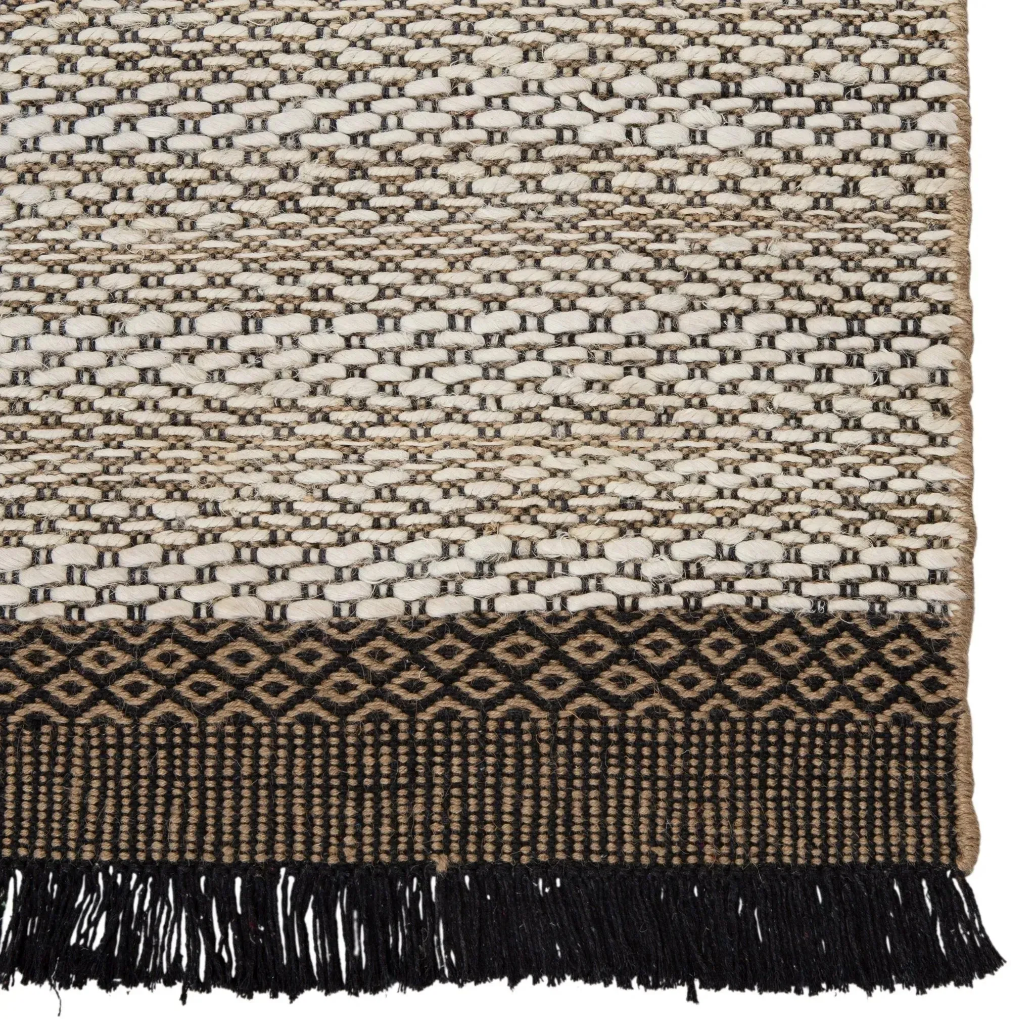 Mosaic MOS02 Ivory/Black Rug