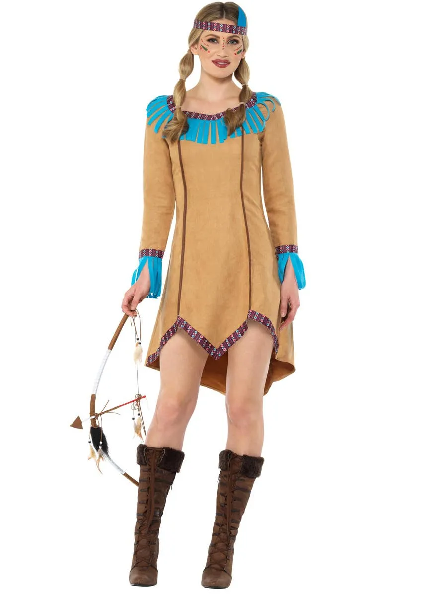 Native American Indian Inspired Deluxe Womens Costume