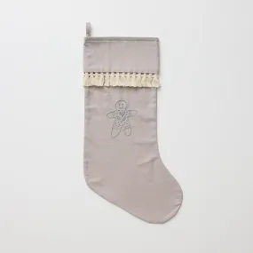 Over the Dandelions Christmas Stocking- Dove Grey