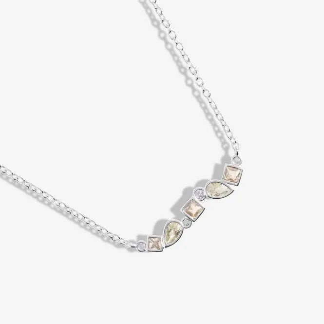 Radiant Treasures Gems Bar Silver 46cm   5cm Necklace 5834