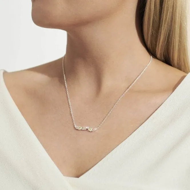 Radiant Treasures Gems Bar Silver 46cm   5cm Necklace 5834