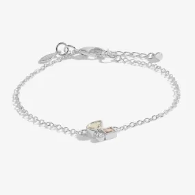 Radiant Treasures Gems Cluster Silver 18cm   3cm Bracelet 5831