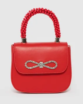 Red Jada Bow Mini Top Handle Bag