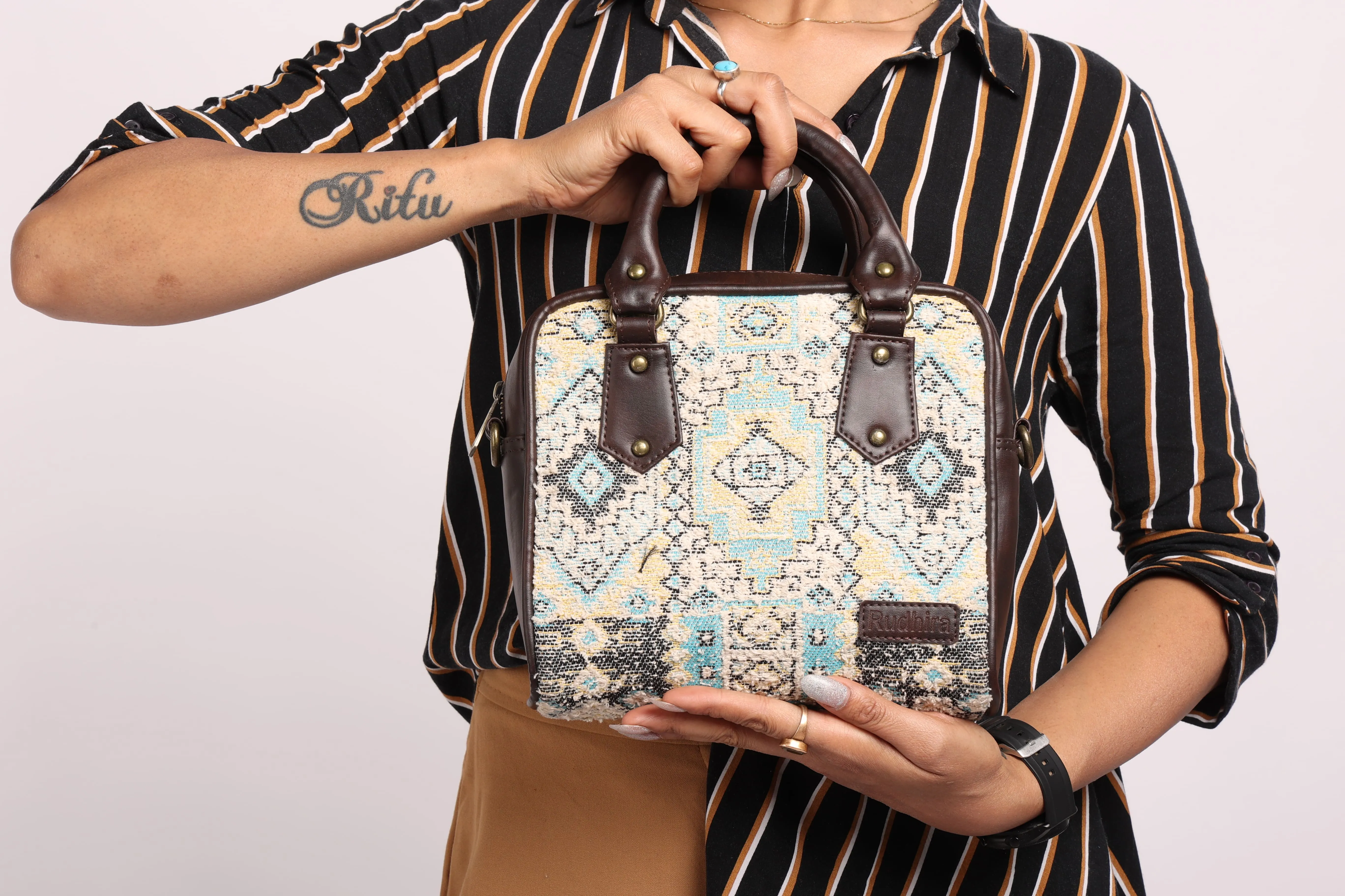 Rudhira Bird's Eye Satchel bag