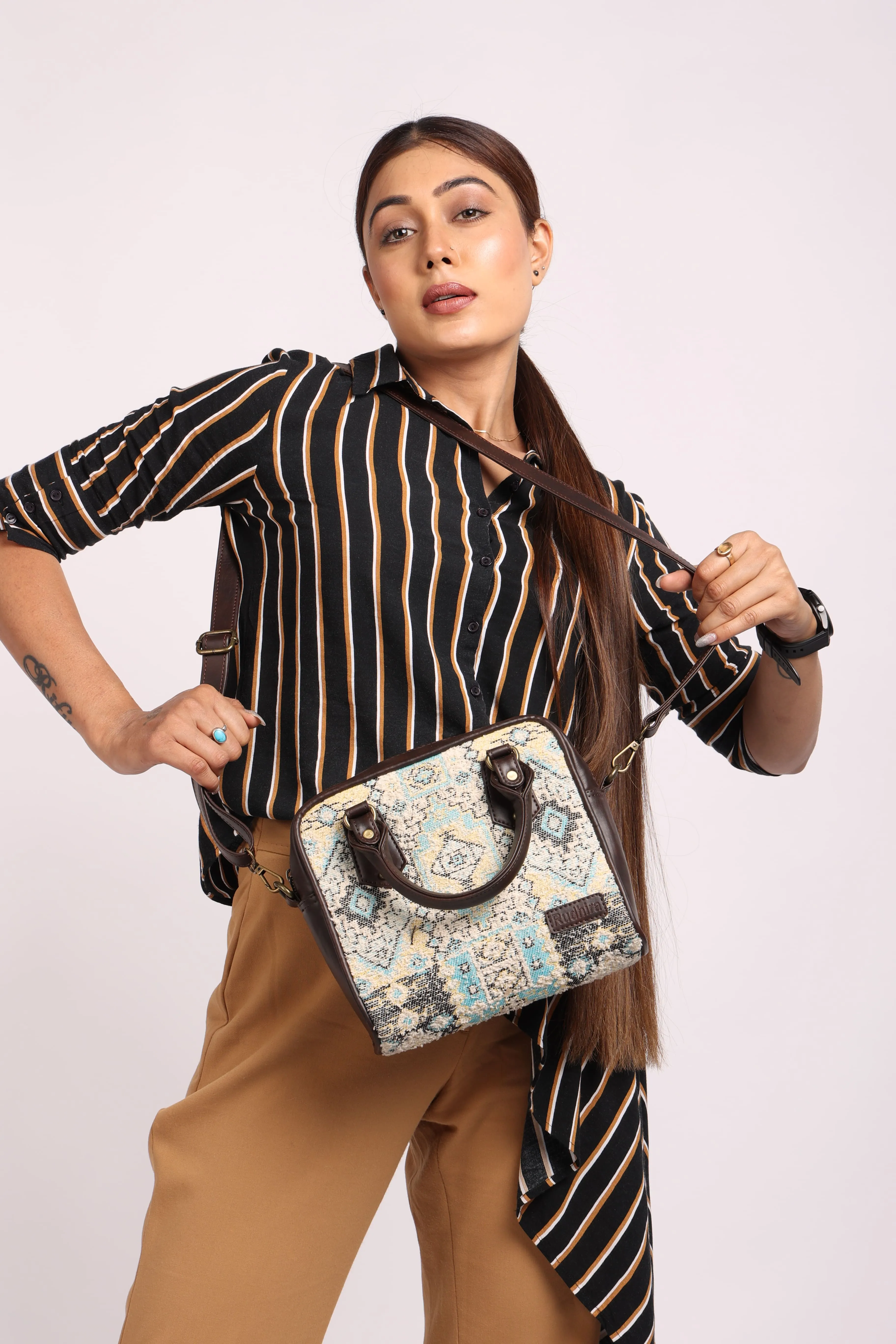 Rudhira Bird's Eye Satchel bag