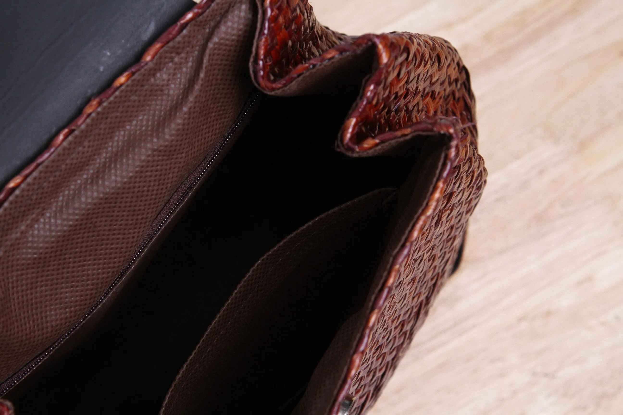 Seagrass Wicker Backpack (Brown)
