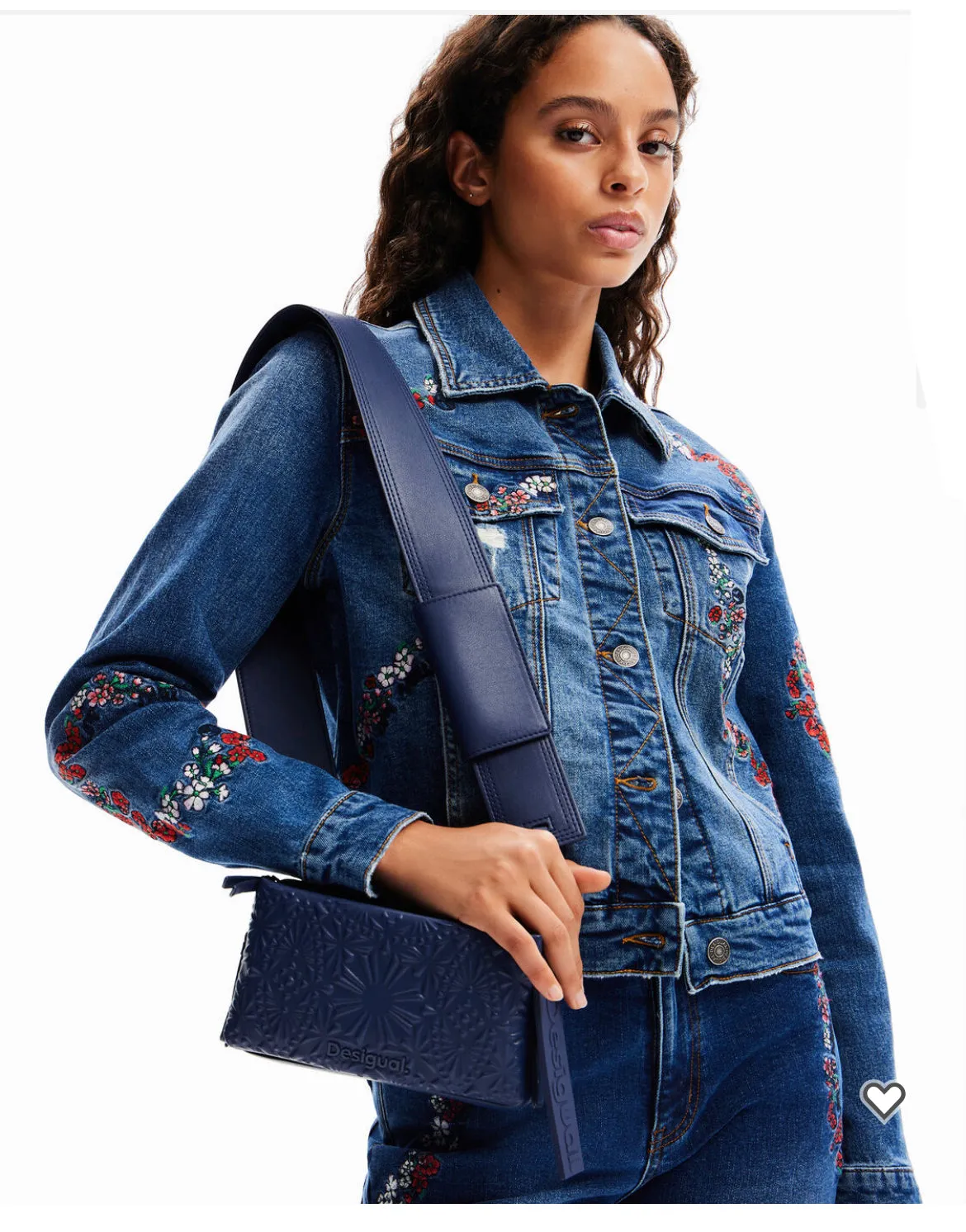 Small geometric embossed crossbody bag