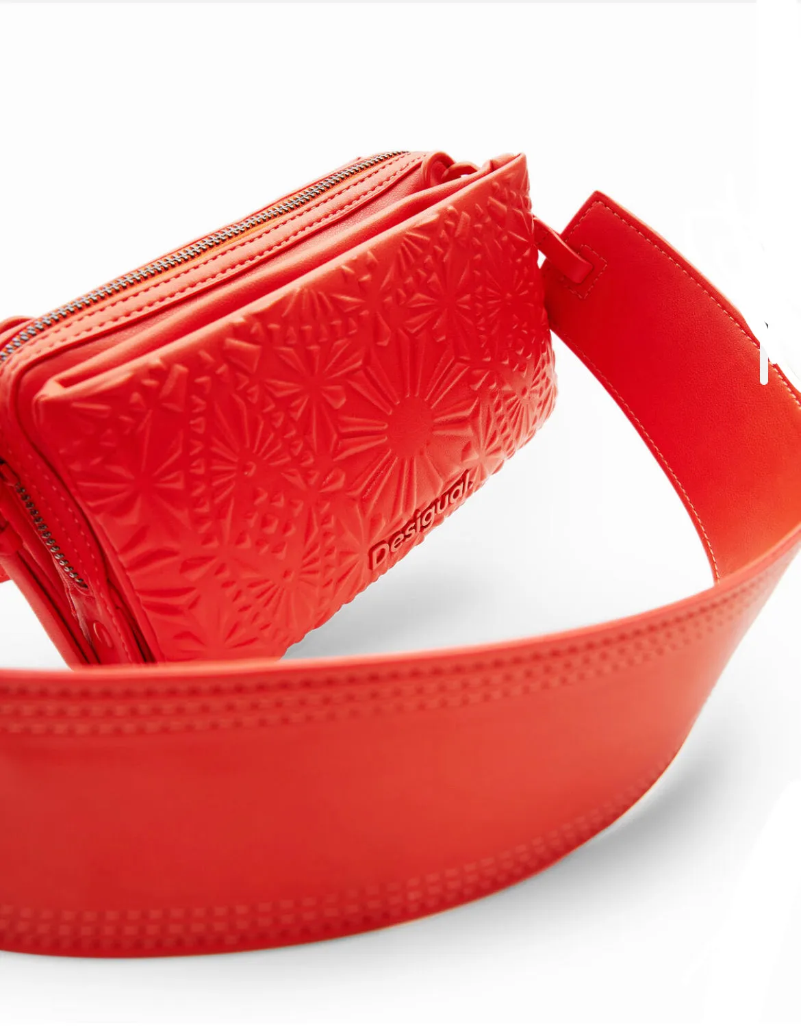 Small geometric embossed crossbody bag